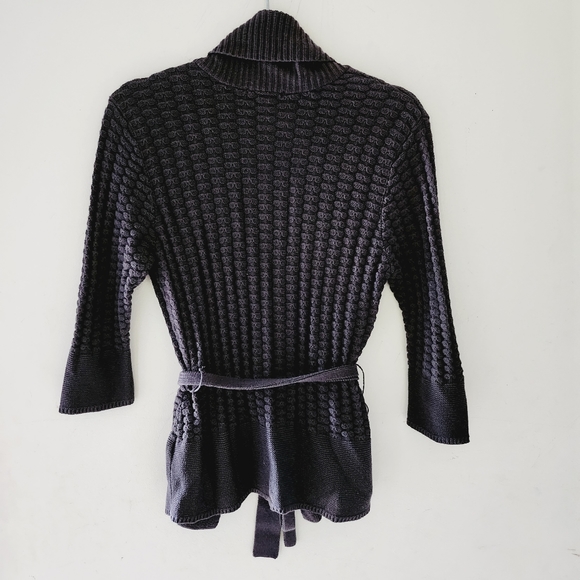 H&M dark gray open cartigan belted - Picture 4 of 4